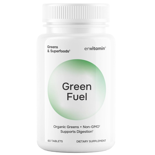 [BRSRMCYCPMBGY3LU] envitamin Green Fuel Organic Greens Tablets - Organic Greens, Fruit and Vegetable Blend