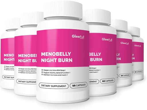 [BRSROCQBOAGRS3T6] GLEEFULL SUPPS Meno Belly Night Burn - 6 Bottles