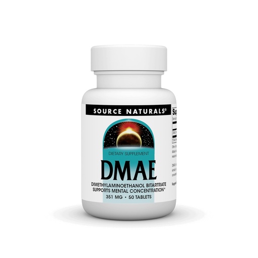 [BRSWIY35BN5GE3AZ] Source Naturals DMAE, Dimethylaminoethanol Bitartrate - Supports Mental Concentration - 50 Tablets