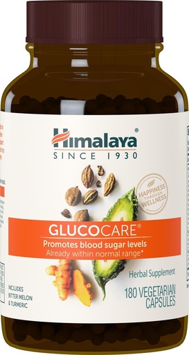 [BRSWYYANB4GRQ2T3] Himalaya GlucoCare Herbal Supplement, Metabolism Support, Pancreatic Support, Triphala, Bitter Melon, Turmeric, Gluten Free, Vegan, 180 Capsules, 45 Day Supply