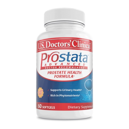 [BRSWIAYRBB7BSALC] U.S. Doctors' Clinical Prostata Advanced Prostate Supplement for Men - Healthy Urinary Tract, Bladder Function - with Saw Palmetto, Vitamin E & A, Pumpkin Seed - 60 Softgels - 20-Day Supply