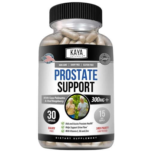 [BRSRMEA2A4BQM23K] Kaya Naturals Prostate Support | Saw Palmetto, Potent DHT Blocker for Hair Growth, Promote Sleep, Reduce Frequent Urination, Bladder Emptying & Stamina Supplement – 30 Count