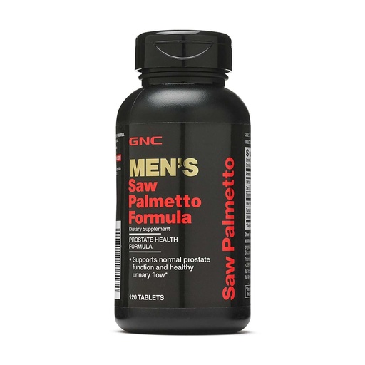 [BRSWIEYQA4DRSCDA] GNC Men's Saw Palmetto Formula, 120 Tablets, Supports Normal Prostate Function