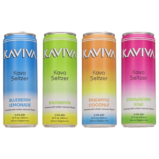 [BRSRGHA5AACB62A7] Kaviva | Kava & Seltzer | Relaxation Drink | 50 calories | All Natural | Non-ALC Functional Beverage | Refreshing Alternative | Clean Ingredients