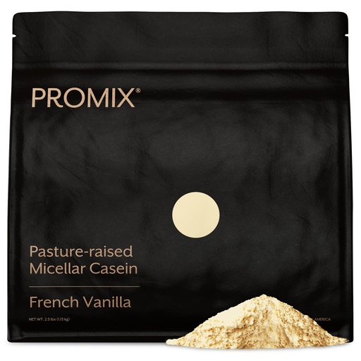 [BRSWGYILCB5RQ33O] ProMix Nutrition Casein Protein Powder - Grass Fed, Pasture Raised, Slow Release Micellar Casein - Gluten-Free - Vanilla, 2.5 Pound (Pack of 1)