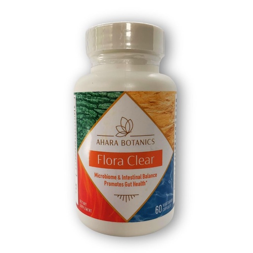 [BRSW22YKAENBGF32] Flora Clear - Enzyme & Probiotic Blend for Gut Health, Yeast Control & Immune Support with Bacillus Coagulans & Chitosanase - 60 Capsules
