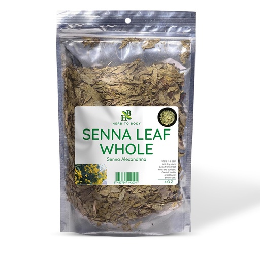 [BRSROAYNOUCWGYAU] Herb To Body Senna Leaf Whole – 4 oz, Wildcrafted Dried Leaves for Senna Tea, Herbal Laxative for Natural Elimination & Gut Wellness Uses