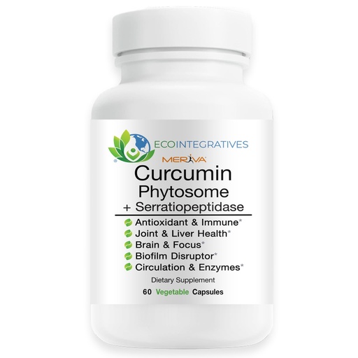 [BRSREGL3CQFAIADB] Meriva Curcumin Phytosome Complex Serratiopeptidase 500mg - High Absorption Turmeric Supplement, Physical Mobility & Systemic Enzyme Balance - Vegan, Non-GMO, Gluten-Free - 60 Capsules