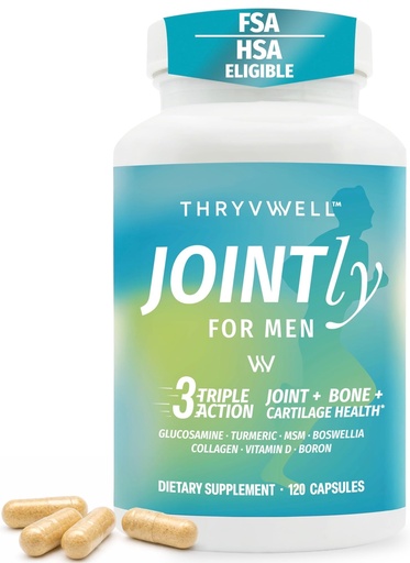 [BRSREAT7BYIROCT3] Joint Supplements for Men | 14-in-1 Joint Bone & Cartilage Support | Glucosamine Chondroitin MSM Turmeric Boron Magnesium | FSA Eligible | HSA Eligible | Lab Tested | 120 Capsules