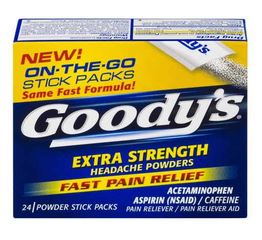 [BRSWKYY5CZ7BCEDY] Goody's Extra Strength Powders | Fast Pain Relief | Aspirin & Caffeine | 24 Count