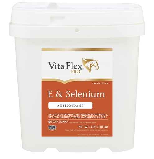 [BRSWIYQBBMNBMYLC] Vita Flex Pro E & Selenium Supplement, Vitamin E and Selenium Powder for Horses, Balanced Antioxidants, Equine Vitamin E Supplement, Horse Vitamins and Minerals, 4 lb, 64-Day Supply
