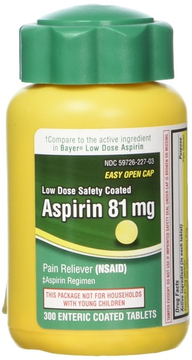 [BRSWIYIZPN6QIHY5] Life Extension Low Dose Aspirin - 81 mg - 300 Enteric Coated Tabs
