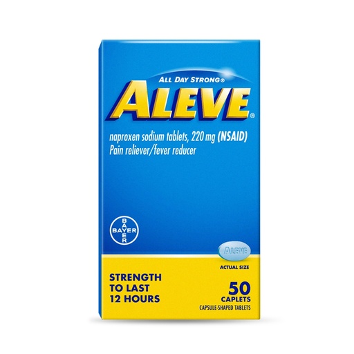 [BRSW22YRBV4A22TP] Aleve Pain Relief Naproxen Sodium Caplets ‐ 50 Count