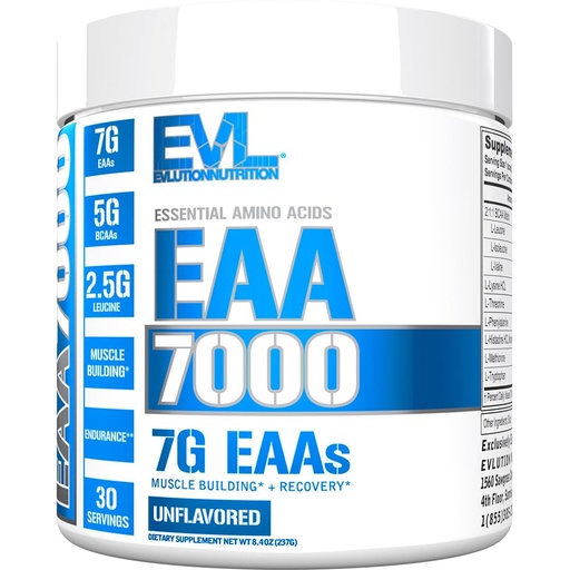 [BRSROGL4OUDQGFL4] Evlution EAAs Amino Acids Powder - EAA Essential Amino Acids Pre & Post Workout Powder for Muscle Building Endurance and Recovery Support with 7g per Serving Plus 5g BCAAs (Unflavored, 30 Servings)