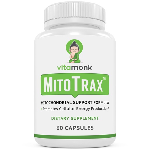[BRSWKHD5AEEG233P] VitaMonk Mitochondrial Supplements - MitoTrax - Revitalize and Repair Cells - Mitochondria Supplement for Cellular Energy - Advanced Mitochondrial Formula - PPQ Supplement Formula - 60 Capsules