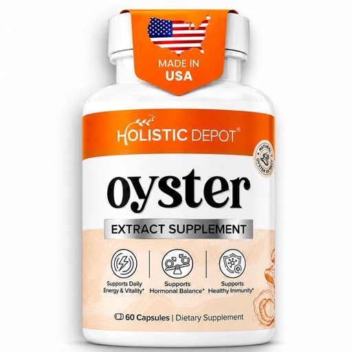 [BRSRECQKC4MGMD3O] Pure Oyster Extract – Supports Energy, Immunity, Vitality & Hormone Balance for Men & Women | 60 Capsules | Made in USA