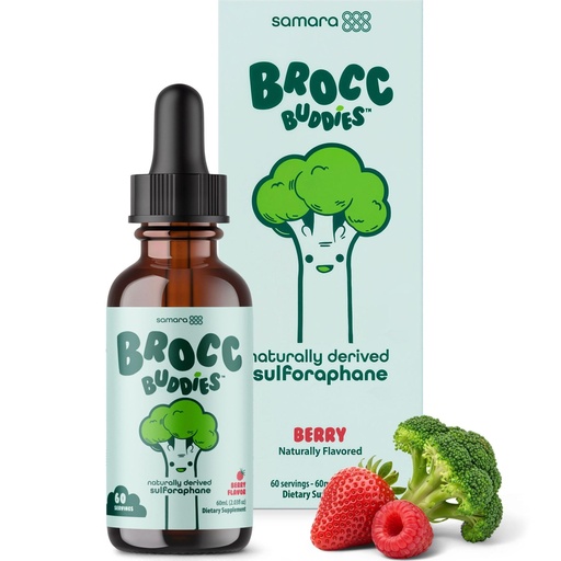 [BRSREAT7AEPAAEL2] Broccoli Sprouts Sulforaphane Liquid for Kids – Activated BroccoRaphanin + Myrosinase – Broccoli Supplement Sulforaphane Glucosinolate – Brain & Mood Support – Berry Flavor – 60 Servings