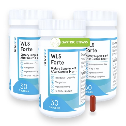 [BRSRAAQRAAFA2YIZ] FitForMe Bariatric Multivitamins with Iron After Gastric Bypass - One a Day WLS Forte Capsule - 90 Days Supply of Vitamins & Minerals, Scientifically Proven