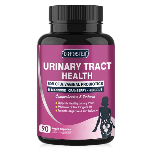 [BRSRAAT5A4MRMDTZ] DRFOSTER Urinary Tract Health for Women, Vaginal Probiotics for Women pH Balance with D-Mannose, Cranberry, Probiotics and Prebiotics for Digestive Helath 90 Veggie Capsules