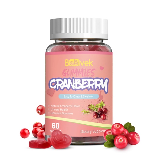[BRSREEDRAV6QIC3U] Cranberry Gummies 1000mg, Supplements for Women, with D-Mannose 250mg, Womens Probiotic Gummies, Urinary Tract Health, Cranberry Flavor, NO GMOs, 60 Count
