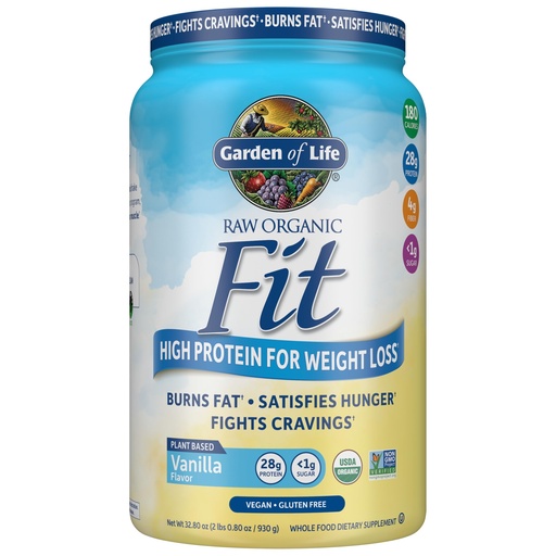 [BRSWKHAIOQPRQF3B] Garden of Life Raw Organic Fit Vanilla Flavor Vegan Protein Powder – 28g Plant Based Powder for Weight Management, Raw Protein, Probiotics & Fiber, Non-GMO, Gluten-Free, Vegan, 20 Servings