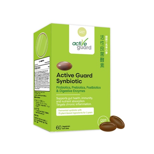 [BRSREHDROEPGO3LU] OSN Probiotics for Women Men ActiveGuard 3 Year Japanese Fermented Synbiotic - 17 Strains Prebiotics Postbiotics - Gut Health Digestive Enzymes - 60 Shelf Stable Softgels