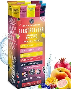[BRSRM2QHCEFBQFLP] KEY NUTRIENTS Multivitamin Electrolytes Powder No Sugar - Collagen Peptides Endurance & Energy Supplement - Hydration Powder - No Calories - Multi Collagen Supplements Collagen for Hair - Made in USA