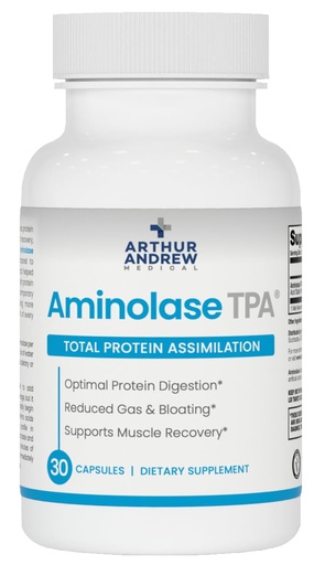 [BRSWIFQDCIPAOCD4] Arthur Andrew Medical - Aminolase TPA, Total Protein Assimilation, Optimal Protein Absorption and Decreased Gas and Bloating, Vegan, Non-GMO, 30 Capsules