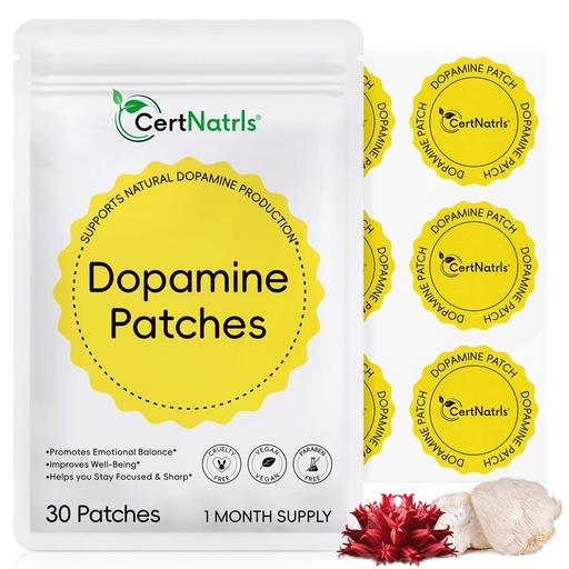 [BRSRGBACOEHGKD3D] Dopamine Patches | 30PCS Mood Boost & Positivity Support | Vegan Mood Support Patches for Daily Mental Wellness, Plant-Based Formula, Supports Dopamine & Serotonin Balance