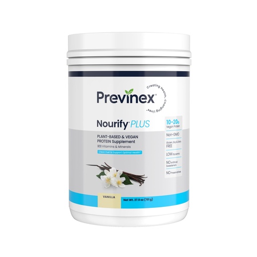 [BRSWGHYKB56AE23Z] Nourify Plus Plant-Based Protein Shake - All Natural Vegan Protein Powder, High Protein & Low Sugar, Gluten Free, Soy Free & Dairy Free, Vanilla Protein Powder (27.7 oz)