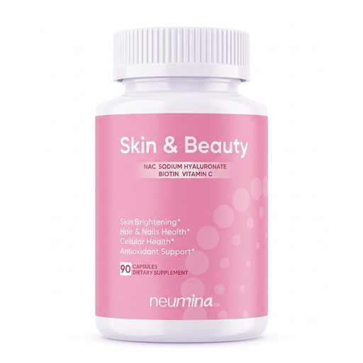 [BRSREHQYAAMQGETP] Women's Skin & Beauty Complex, NAC 300 mg, Vitamin C 30 mg & Biotin3000 mcg, Skin Lightening, Hair, Skin & Nails Health, Cellular Health, Antioxidant Support, 90 Servings
