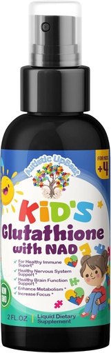 [BRSRAFQTBUPQ4EIV] Autistic UpBeat: Kid's Glutathione with NAD Spray – 60 Servings, Antioxidant, Immune Support, Energy Booster, Cellular Health, Detoxification, Brain Function & Cognitive Support, Easy-to-Use