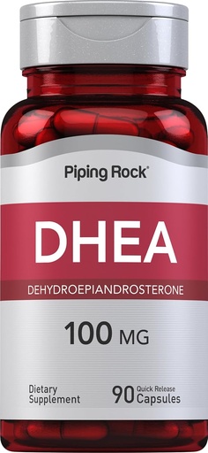 [BRSWIFDQAV4WOHI5] Piping Rock DHEA Supplement 100mg | for Men and Women | 90 Capsules | Dehydroepiandrosterone | Non-GMO, Gluten Free