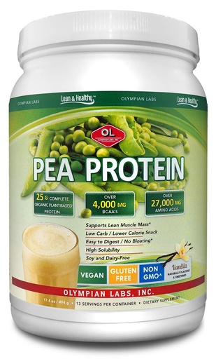 [BRSWIFQTAYPAI3A3] Olympian Labs Vanilla Pea Protein, 494 Grams, 13 Servings