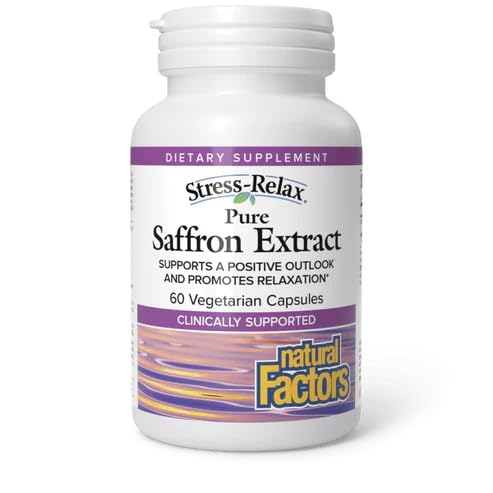 [BRSRGYAHOYHBOET2] Natural Factors Stress-Relax Affron Saffron Extract 28 mg, 30 Vegetarian Capsules