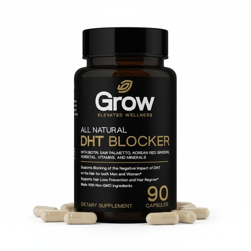 [BRSREBT7CV6WY3TV] grow vitamin DHT Blocker for Hair Growth & Thickness – Biotin, Saw Palmetto, Horsetail, Stinging Nettle, Fo-Ti Root – Supports Stronger, Fuller Hair for Men & Women – 90 Capsules
