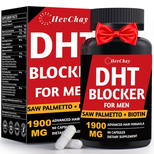 [BRSREHYQOEBWGF3F] DHT Blocker for Men | Extra Strength Saw Palmetto & Biotin Hair Growth Supplement - Hair Growth Vitamins - Hair Regrowth - Natural Hair Loss Supplements for Men - Proprietary Herbal Blends,1 Pack