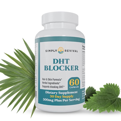 [BRSREFICOJYBSCLZ] DHT Blocker for Men & Women – Saw Palmetto Herbal Supplement for Hair Growth – Supports Regrowth, Reduces Shedding, Strengthens Hair & Scalp – 60 Capsules