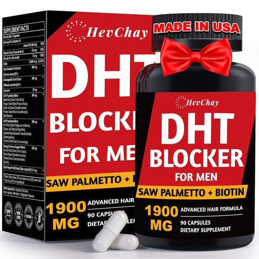 [BRSREHYCOEHWKF32] DHT Blocker for Men | Extra Strength Saw Palmetto & Biotin Hair Growth Supplement - Hair Growth Vitamins - Hair Regrowth - Natural Hair Loss Supplements for Men - Proprietary Herbal Blends,90 Capsules