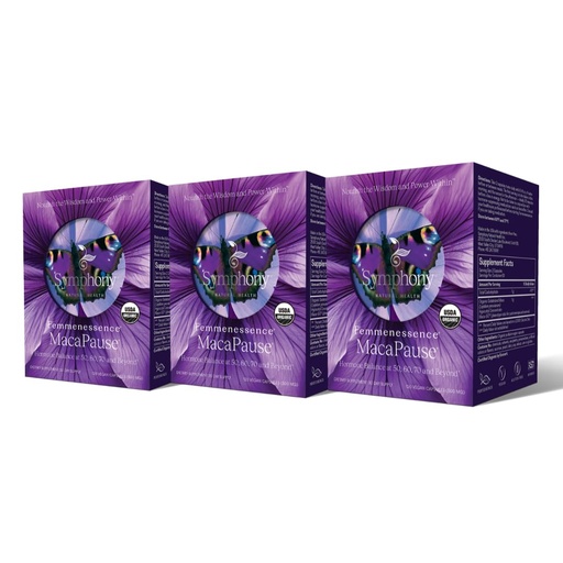 [BRSWGHAQOAHWYYDX] Femmenessence® MacaPause® – Clinically Proven Postmenopausal Organic Vegan Supplement for Natural Hormone Balance, Menopause Symptom Relief, Bone & Heart Health (360 Capsules, 90 Day Supply)