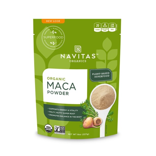 [BRSWKGQTBUCQE334] Navitas Organics Maca Powder, 8 oz. Bag — Organic, Non-GMO, Low Temp-DriedGluten-Free