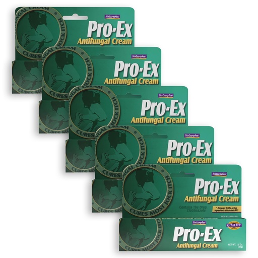 [BRSWIZQ3O4AR6CQ5] Natureplex Pro-Ex Antifungal Cream 1% Clotrimazole (Pack of 5) - Extra Strength Jock Itch, Athlete’s Foot & Ringworm Treatment, Made in USA