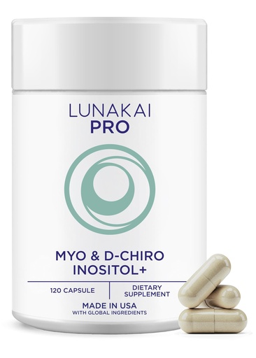 [BRSRGCQECF7QAETH] Lunakai PRO - Clinically Studied USA Made Myo-Inositol & D-Chiro Inositol Supplement for Women - 40:1 Ratio 4000mg with CoQ10 Folate & Vitamin D3 - Daily Hormone Balance & Ovarian Support - 120ct