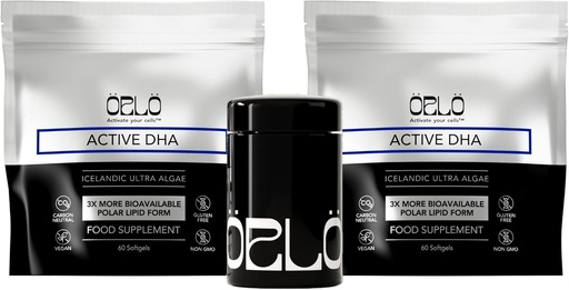 [BRSRMGIHDF5Q22DK] オルロDHA - ビーガンDHAサプリメント(EPA&DHA) - Omega 3フィッシュオイル&キルオルタナティブ - 植物ベースのオメガ3藻油 - 脳&ハートサポート(120ミニバープレスSoftgels KIT)