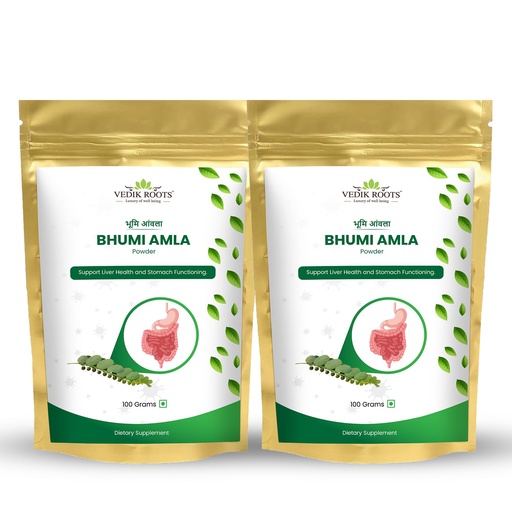 [BRSRMBAEBUFAOHQU] Bhumi Amla Powder/Churn - Organic and Pure Ingredient Extract for Healthy Liver Functioning and Digestive Strength Enriched with Essential Nutrients