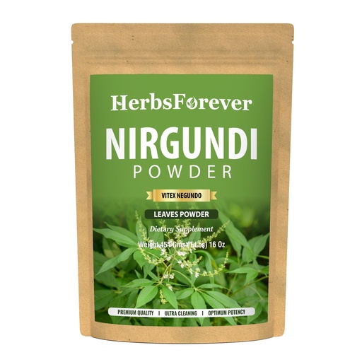 [BRSWIYIYAV4AIYL2] HerbsForever Nirgundi Powder Vitex Negundo Balancing Vata and Ushna Non GMO, Vegan 454 GMS