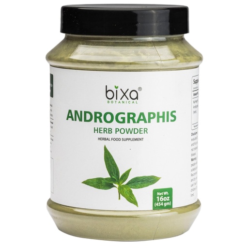 [BRSWYBICAUMQ43Y3] bixa BOTANICAL Andrographis Powder 454 GRM (16Oz) | Andrographis Paniculata | Bitter Herb Kalmegh | Herbal Supplement Natural Liver Tonic | Ayurvedic herb for Digest toxins (16 Ounce (Pack of 1))