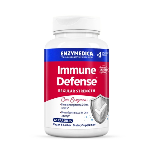 [BRSWIATQBYJQ2AL2] Enzymedica Immune Defense Regular Strength Caps - Proteolytic Enzyme Supplement for Men & Women, Immune Health Support Supplement with Protease, Catalase, Serrapeptase & Mucolase, Vegan - 60 Capsules