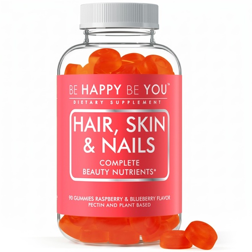 [BRSREALYB4CQ4GYY] Hair Skin and Nails Gummies - 90 Count Raspberry Blueberry Flavor - Biotin 5000mcg - Vitamins A C D E B6 B12 - Vegan Pectin Based - Non GMO - Gelatin Free - Made in USA