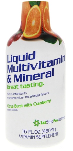 [BRSWIYYOOQMA4FY7] 1st Step Pro-Wellness Liquid Multi-Vitamin and Mineral Supplement, Citrus Burst, 16-Ounce Bottles